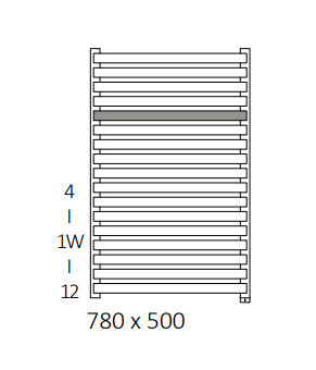 Полотенцесушитель Terma City SPLIT 1 780x500 мм WZCIN078050