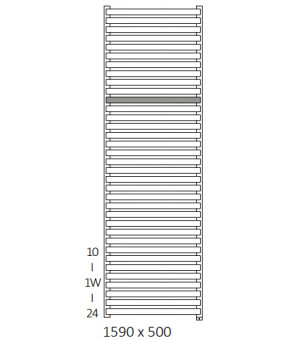 Полотенцесушитель Terma City SPLIT 1 1590x500 мм WZCIN159050