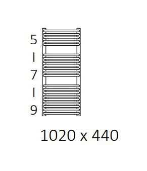Полотенцесушитель Terma Tytus SPLIT 1 1020x440 мм WZTYN102044
