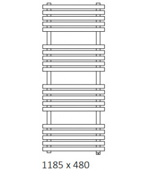 Полотенцесушитель Terma Kioto SPLIT 1 1185x480 мм WZKIN118048