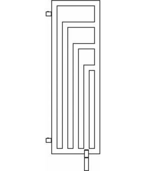 Полотенцесушитель Terma Angus DW SPLIT 1 1140x360 мм WLANS114036