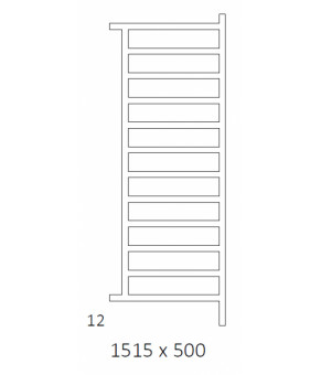 Полотенцесушитель Terma Simple DW SPLIT 1 1515x500 мм WLSDW151050