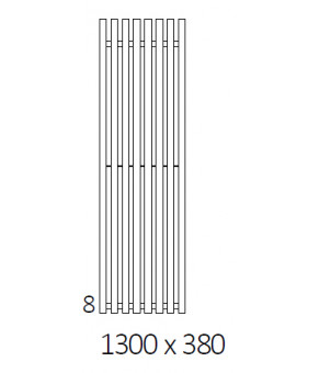 Полотенцесушитель Terma Triga E SPLIT 1 1300x380 мм WLTRG130038