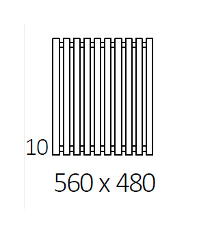 Полотенцесушитель Terma Triga E SPLIT 1 560x480 мм WLTRG056048