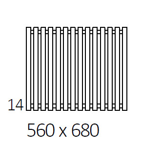 Полотенцесушитель Terma Triga E SPLIT 1 560x680 мм WLTRG056068