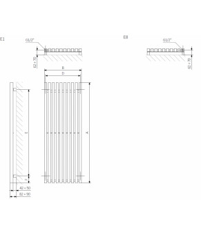 Полотенцесушитель Terma Triga E SPLIT 1 900x680 мм WLTRG090068
