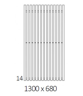 Полотенцесушитель Terma Triga E SPLIT 1 1300x680 мм WLTRG130068