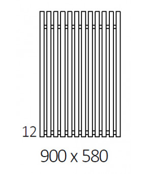 Полотенцесушитель Terma Triga E SPLIT 1 900x580 мм WLTRG090058