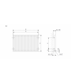 Полотенцесушитель Terma Triga E SPLIT 1 560x1080 мм WLTRG056108