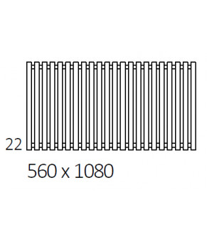 Полотенцесушитель Terma Triga E SPLIT 1 560x1080 мм WLTRG056108