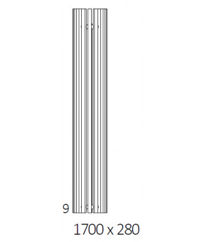 Полотенцесушитель Terma Triga AN E SPLIT 1 1700x280 мм WLVER170028