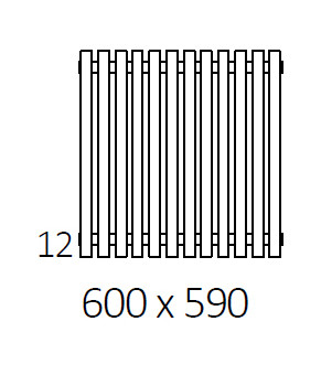 Полотенцесушитель Terma Tune VWD E SPLIT 1 600x590 мм WLTSV060059