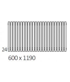 Полотенцесушитель Terma Tune VWD E SPLIT 1 600x1190 мм WLTSV060119