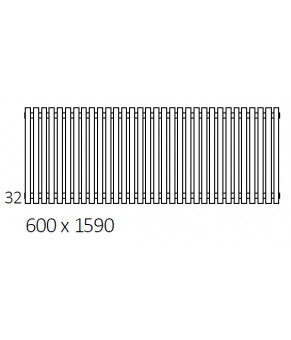 Полотенцесушитель Terma Tune VWD E SPLIT 1 600x1590 мм WLTSV060159