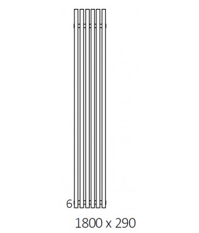 Полотенцесушитель Terma Tune VWD E SPLIT 1 1800x290 мм WLTSV180029