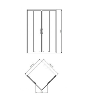 Душевая кабина KOLO Rekord PKDK90222003 (90х90)