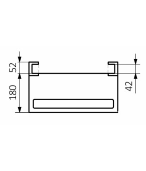 Полка с рейлингом Terma Triga 380 WRQTRG038 TEK