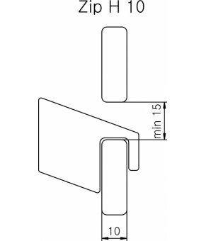Крючок Terma ZIP H WRWZIP008