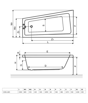 Ванна Excellent Ava Comfort WAEX.AVL15WH