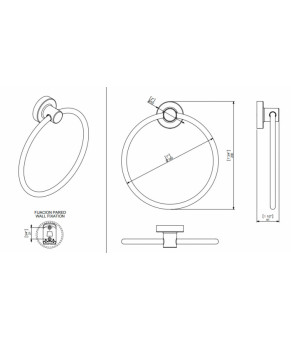 Держатель для полотенца Sonia Tecnoproject Black 176786