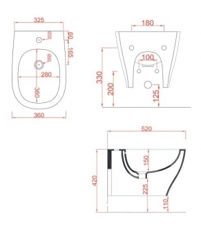 Биде ArtCeram Ten TEB002