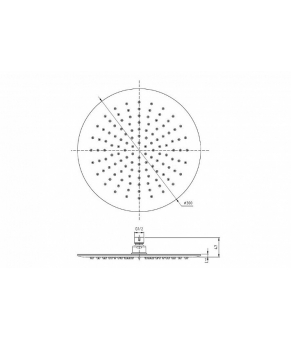 Верхний душ Ponsi Shower Line BNSOFXSF26