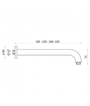 Кронштейн Ponsi Shower Line BNBRACBR05