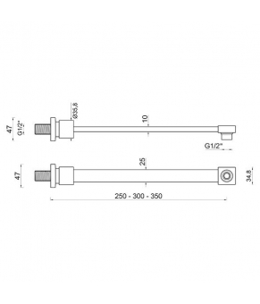 Кронштейн Ponsi Shower Line BNBRACBR16