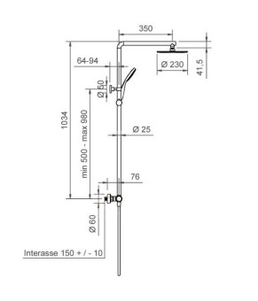 Душевая система Ponsi Versilia BNCOLKRTRM001