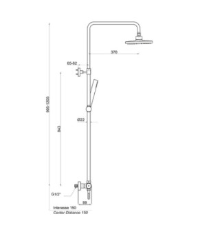 Душевая система Ponsi Easy Shower Column BNCOLCTN05