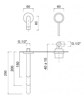 Смеситель Giulini 6520-15 NO