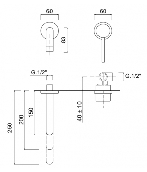 Смеситель Giulini 6520-25 NKO