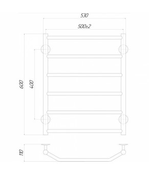 Полотенцесушитель Qtap Trapezium (CRM) P6
