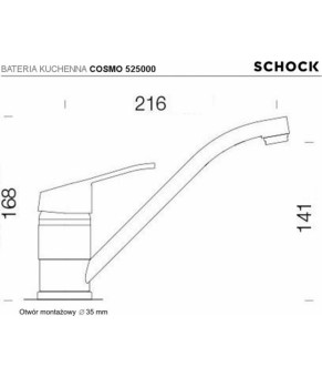 Смеситель Schock Cosmo 52500080 Chrome 80