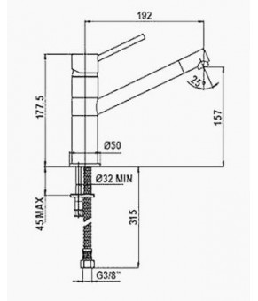 Смеситель Schock Aquatech 71000080 Chrome 80