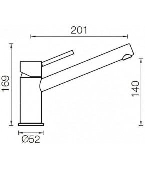 Смеситель Schock Zelos 55200090 St steel 90