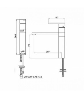 Смеситель Schock Nanos 51400080 Chrome 80