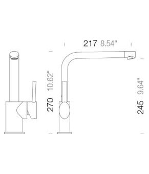 Смеситель Schock Nimbus 52300080 Chrome 80