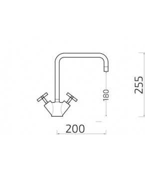 Смеситель Schock Quadros 57200190 St steel 90
