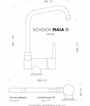 Смеситель Schock Maia 52700080 Chrome 80