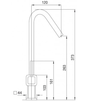 Смеситель Schock Atlas 51300090 St steel 90