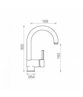 Смеситель Schock Notos 583000 St steel 90