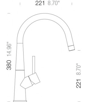 Смеситель Schock Conos 528000 St steel 90