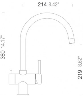 Смеситель Schock Ares 56100090 St steel 90