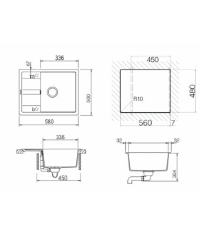 Кухонная мойка Schock Diy D-100XS Croma 49