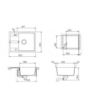 Кухонная мойка Schock Diy D-100S Beton 42