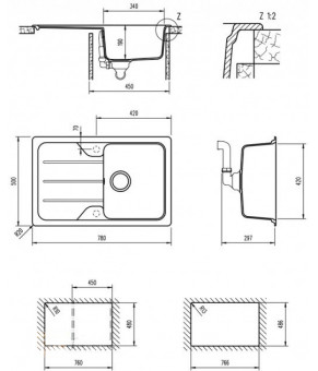 Кухонная мойка Schock Formhaus D-100S Onyx 10