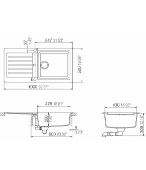 Кухонная мойка Schock Typos D-100L Nero 13