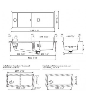 Кухонная мойка Schock Prepstation D-150 Bronze 87