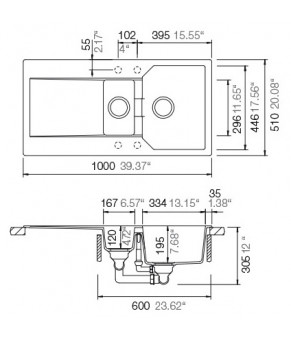 Кухонная мойка Schock Manhattan D-150L Croma 49
